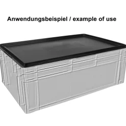 Deckel Transportkiste Euronorm schwarz - 60x40x1,6cm
