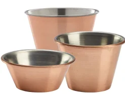 Dipschale mit Rollrand, Edelstahl kupferfarben - 43ml