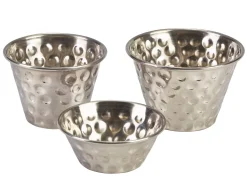 Dipschale mit Rollrand, Edelstahl gehämmert - 43ml