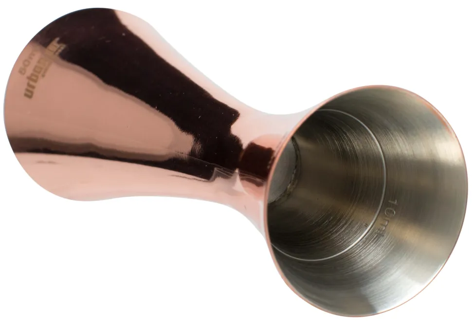 Doppelmessbecher Aero, poliert, Urban Bar - kupferfarben (25/50ml)