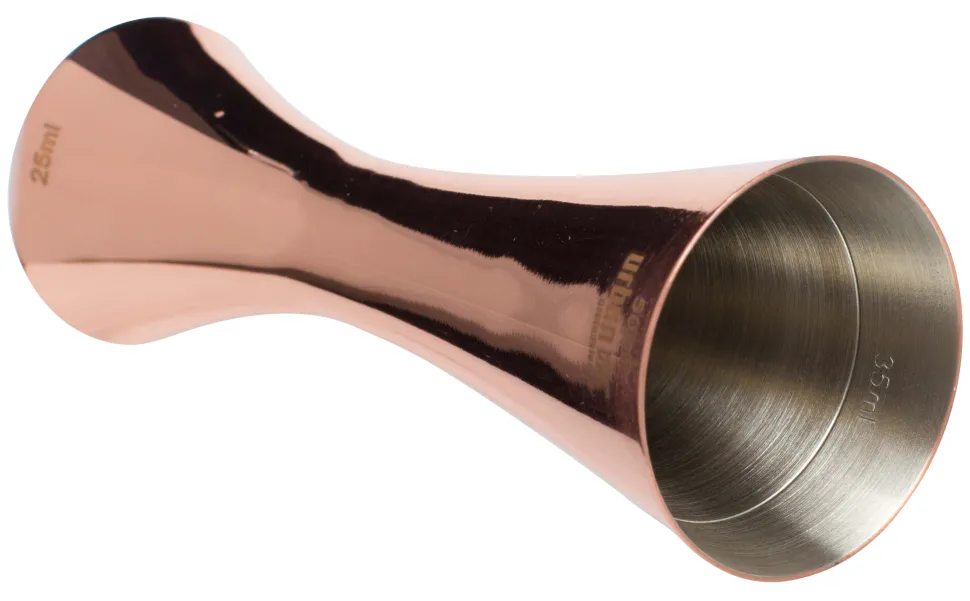 Doppelmessbecher Aero, poliert, Urban Bar - kupferfarben (25/50ml)