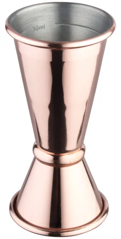Doppelmessbecher, kupferfarben - Edelstahl (2/4cl)