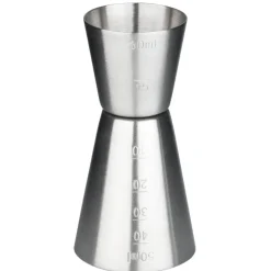 Doppelmessbecher mit Skalierung, Leopold - Edelstahl (3/5cl)