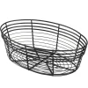 Drahtkorb / Servierkorb oval, schwarz - 25,5x16x8cm (6 Stk.)