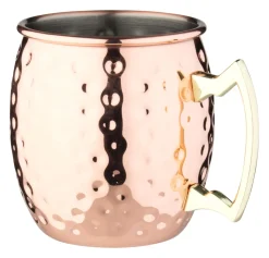 Edelstahlbecher "Moscow Mule", gehämmert, kupferfarben - 420ml