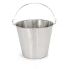 Eimer Chromnickelstahl mit Skalierung 1 bis 10 l