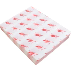 Einschlagpapier fettdicht, rotes Muster - 25x32cm (1000 Stk.)