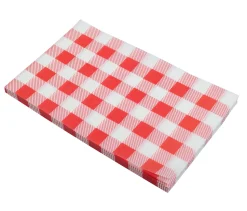 Einschlagpapier fettdicht, Karo rot - 19x31cm (200 Stk.)