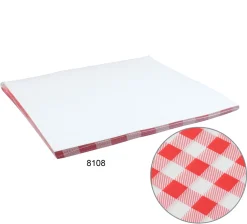 Einschlagpapier fettdicht, Karo rot - 19x31cm (200 Stk.)