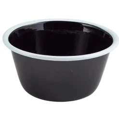 Emaille-Schale, schwarz mit weißem Rand - 500ml (12 Stk.)