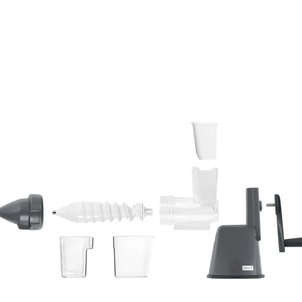 Entsafter Lurch Base&Soul, manuell - stahlgrau/weiß