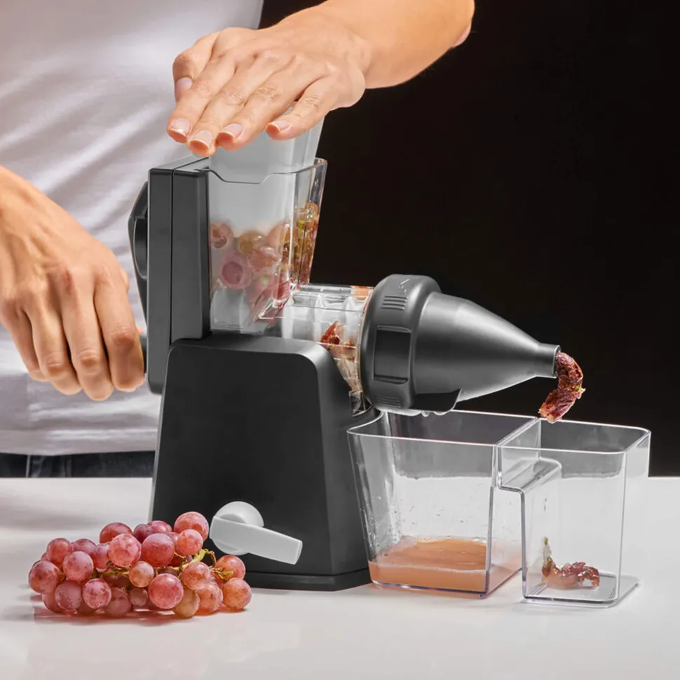 Entsafter Lurch Base&Soul, manuell - stahlgrau/weiß