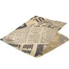 Fettdichte Papiertüten, Zeitungsdruck braun - 17,5x17,5cm (1000 Stk.)
