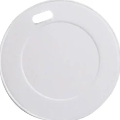 Flachdeckel für Kaffeebecher, Pappe weiß - 8cm (50 Stk.)