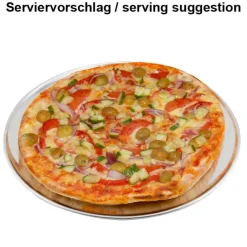 Flache Pizzapfanne, Aluminium, breiter Rand - 30,5cm