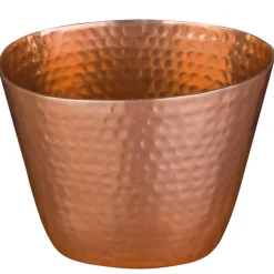 Flaschenkühler / Weinkühler, Aluminium kupferfarben gehämmert - 20,5x14cm