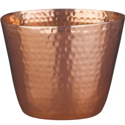 Flaschenkühler / Weinkühler, Aluminium kupferfarben gehämmert - 20,5x14cm