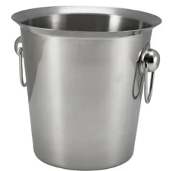 Flaschenkühler / Weinkühler, Edelstahl, mit Ringgriffen - 4,0l