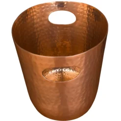 Flaschenkühler / Weinkühler, Aluminium kupferfarben gehämmert - 25,5x19cm