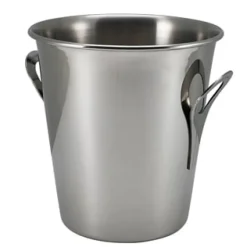 Flaschenkühler / Weinkühler, Edelstahl, mit Griffen - 21,5x20,5cm