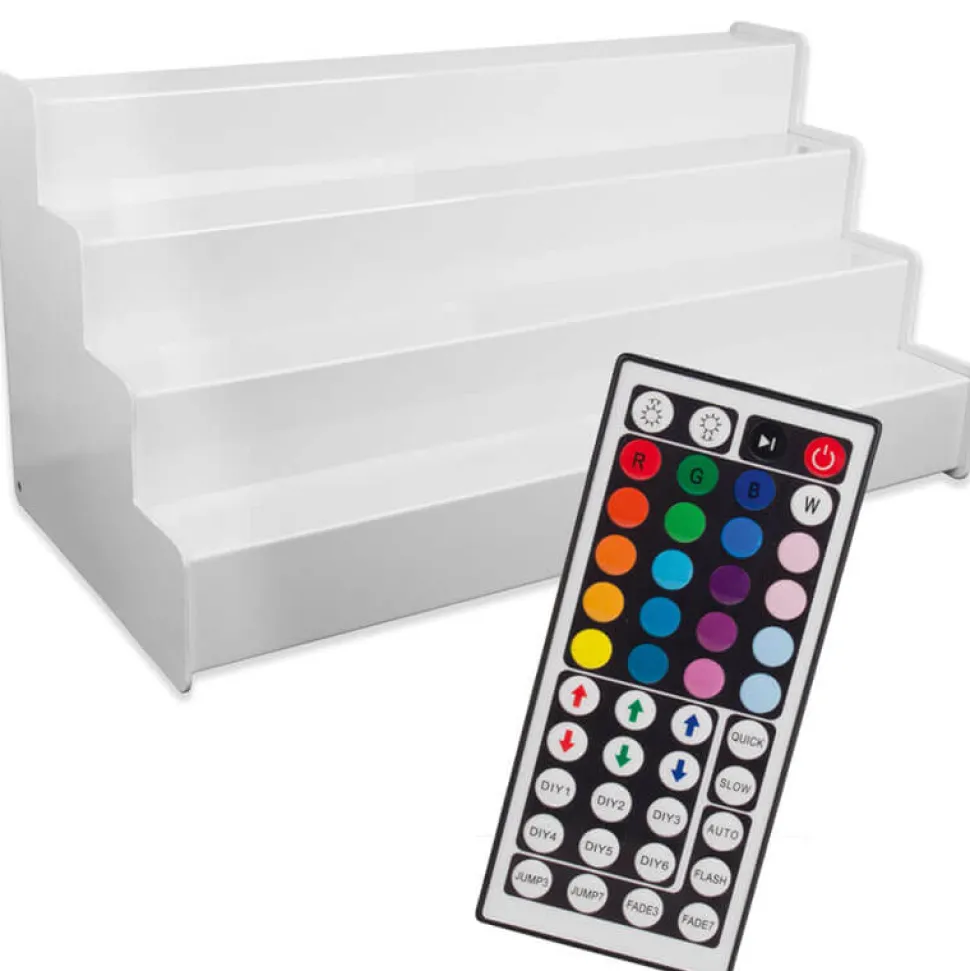 Flaschentreppe 1000x440mm - LED bunt