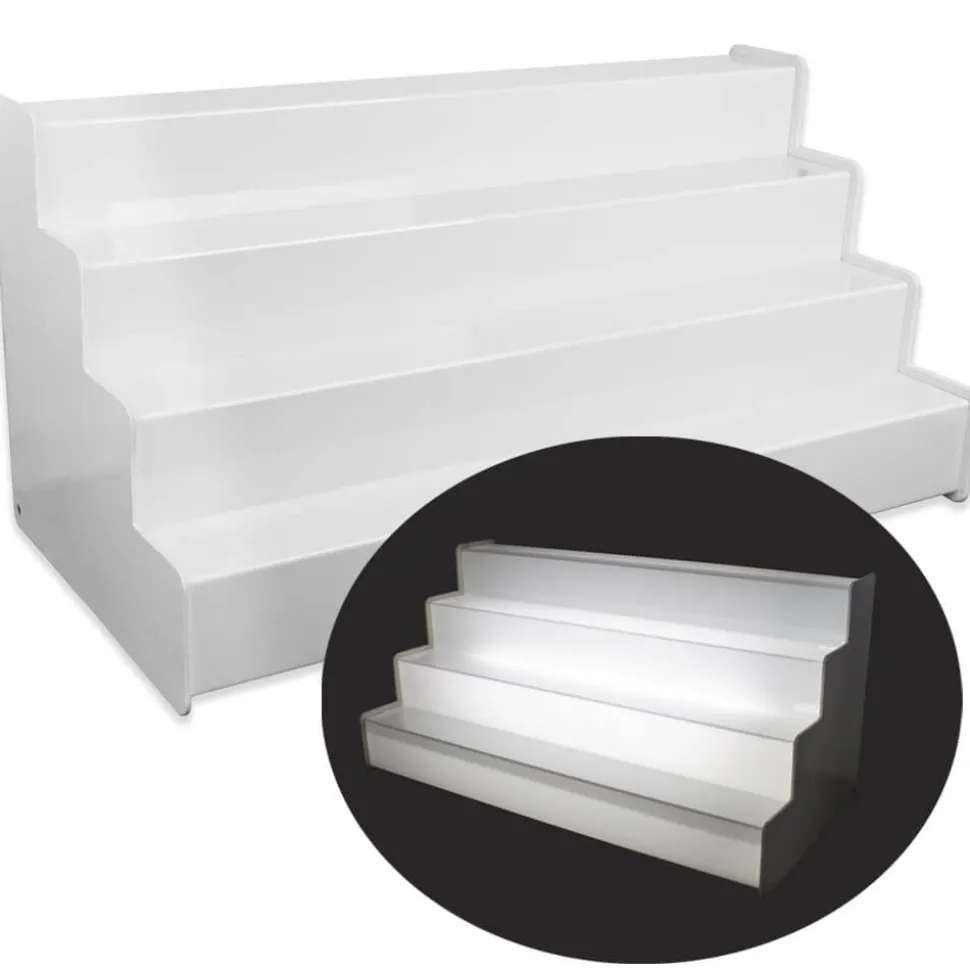 Flaschentreppe 1000x440mm - LED weiß