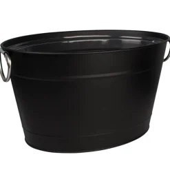 Getränkewanne schwarz mit Einsatz - 40x28x22cm