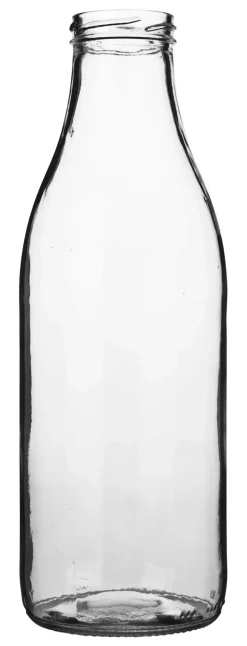 Glasflasche - Weithals klar 1000ml