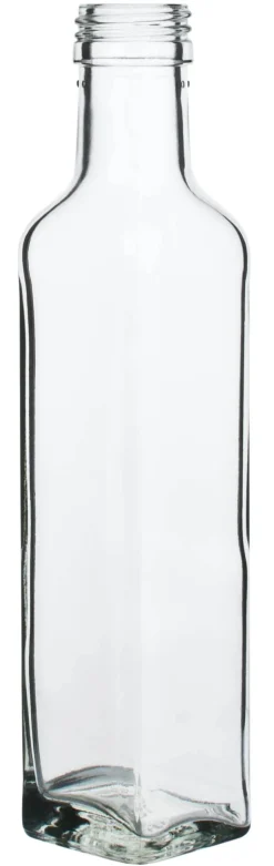 Glasflasche eckig - 250ml