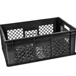 Gläsertransportkiste schwarz Gitter - 224mm