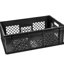 Gläsertransportkiste schwarz Gitter - 184mm