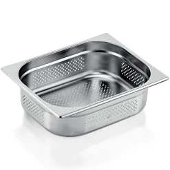 GN 1/2 Behälter, mit Seiten- & Bodenlochung,CNS, GN ESSENTIALS - 10cm (6 Stk.)