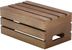 Holzkiste, Dark Rustic Braun - 27x16x12cm