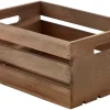 Holzkiste, Dark Rustic Braun - 34x23x15cm