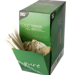 Holz-Rührstäbchen, 140mm - 1000 Stk. (einzeln gehüllt)