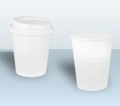 Kaffeedeckel, Huhtamaki, Plastik, weiß - 0,2l (100 Stk.)