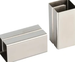 Kartenhalter Edelstahl - 8,5x4x4cm (2 Stk.)