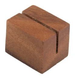 Kartenhalter Holz mini, braun - 3x2,5x2,5cm