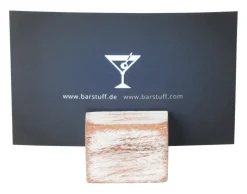 Kartenhalter Holz mini, white wash - 3x2,5x2,5cm