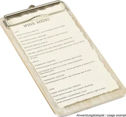 Klemmbrett lang (24,5x13cm), Holz - weiß