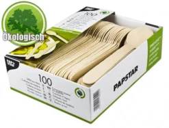 Ökologische Holzlöffel - 3 x 15,7cm (100Stk.)