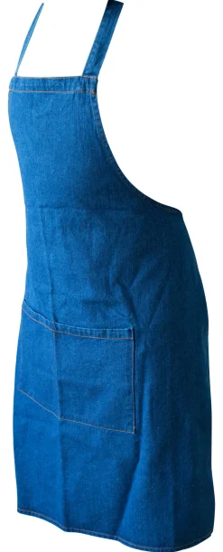 Latzschürze, Jeans, 90x70cm - washed (hell)