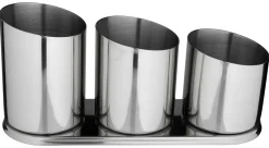 Löffel- und Trinkhalmbecher, Edelstahl - 3 Becher