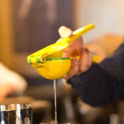 Limetten- und Zitronenpresse, gelb - Aluminium