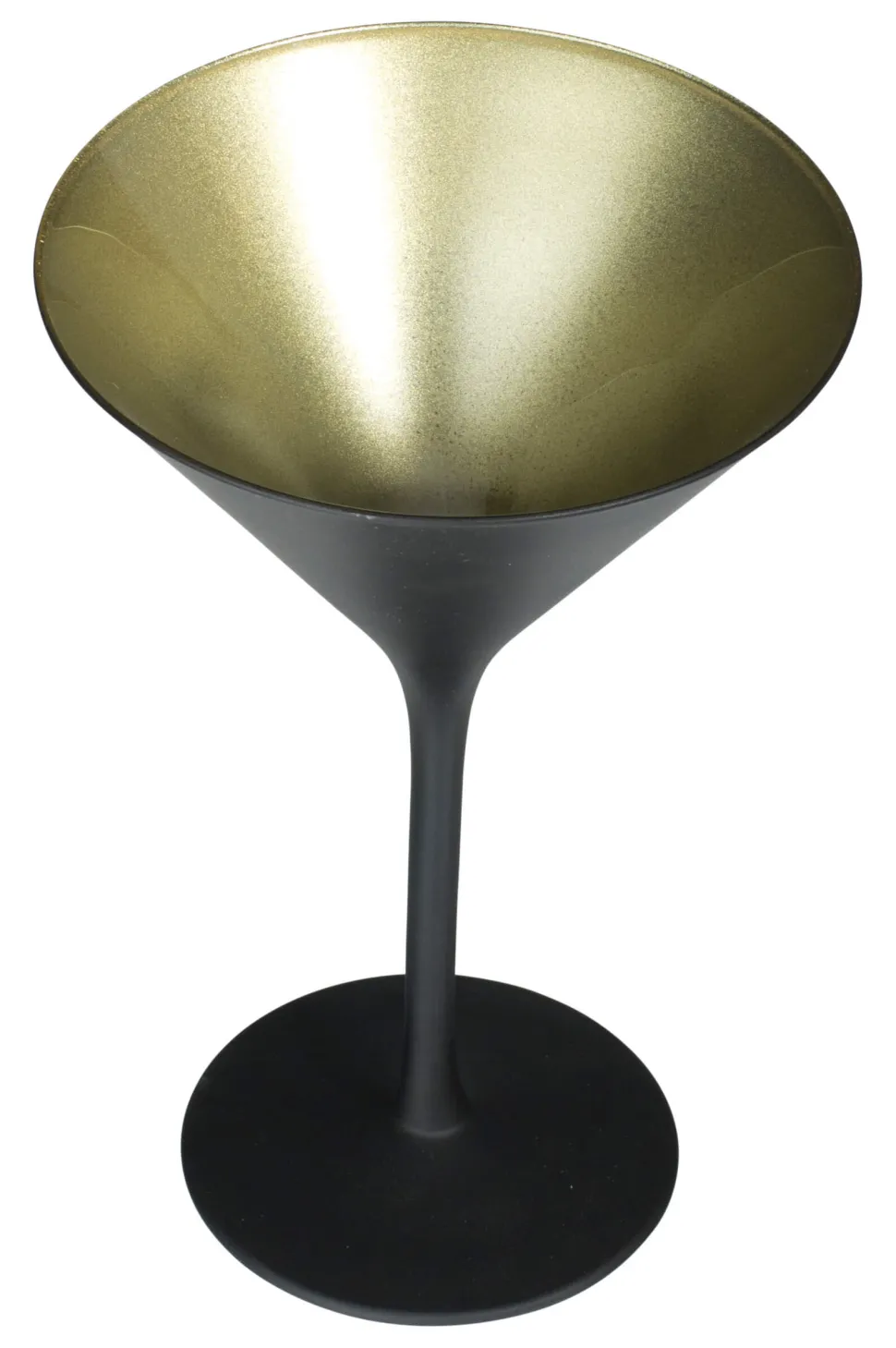 Martiniglas, matt schwarz/gold, Elements Stölzle - 240ml