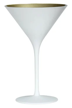 Martiniglas, matt weiß/gold, Elements Stölzle - 240ml