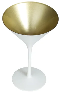 Martiniglas, matt weiß/gold, Elements Stölzle - 240ml