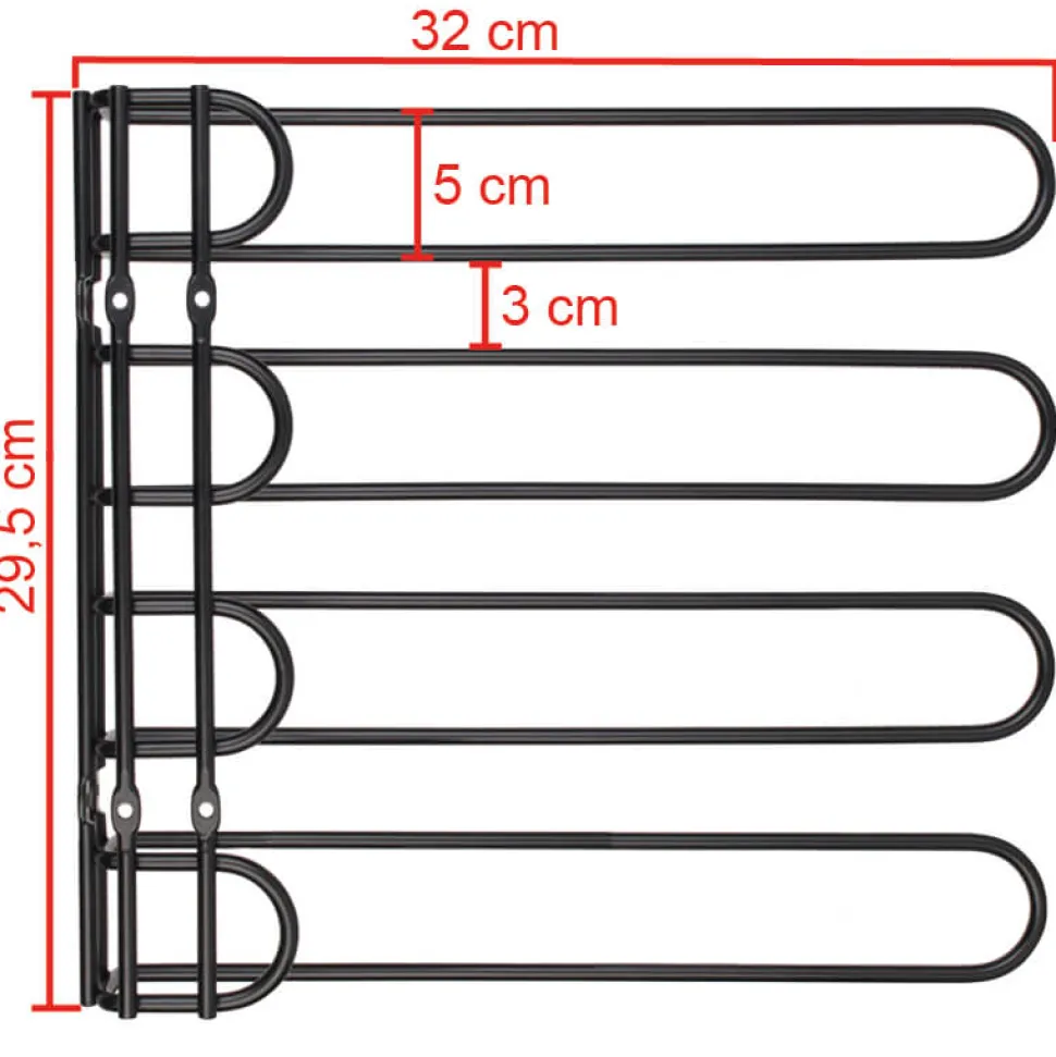 Mehrfach-Gläserschiene 32x29,5cm - schwarz