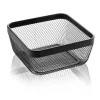 Metallkorb, schwarz - 24,5x24,5x11cm