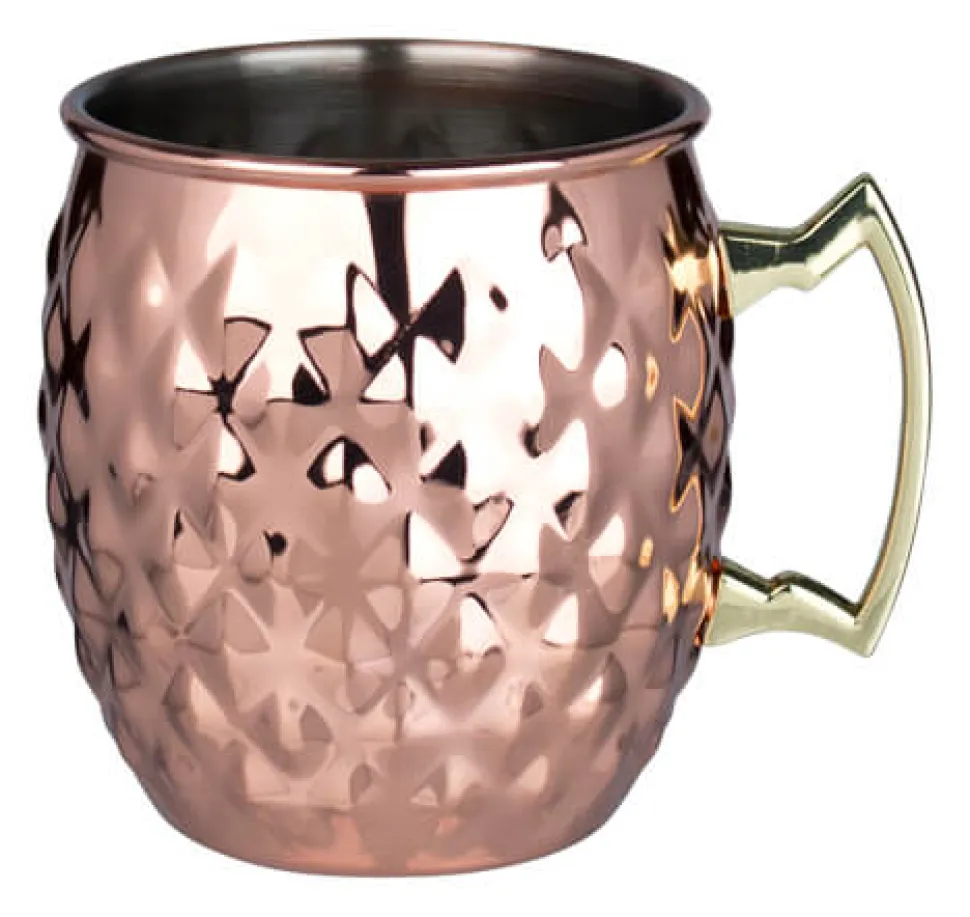 Moscow Mule Becher Pineapple, Edelstahl kupferfarben - 550ml